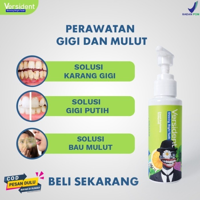 TERLARIS- Versident Pasta Gigi Pemutih Dan Pembersih Karang - Versident Original (NEW)