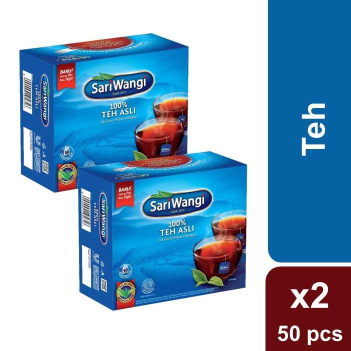 

1.1 FLASH SALE Sariwangi Teh Asli Teh Celup Isi 50 (Twin Pack)