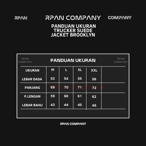 Trucker Suede Jacket RPAN COMPANY /Jaket Suede Premium / Suede Shirt Jacket / Jaket Brooklyn / Jaket Pria.