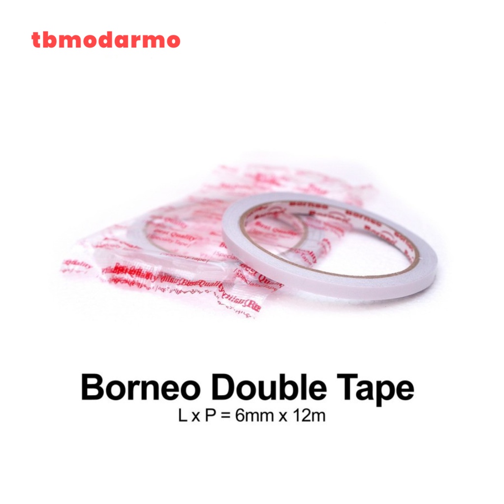 Double Tape Borneo Core Merah 6mmx12m