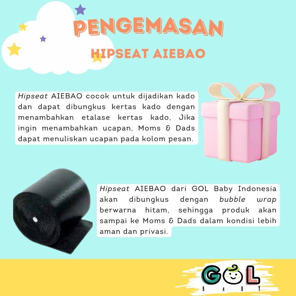 aiebao Gendongan Bayi Baby Carrier Hipseat Hip Seat Carrier Aiebao 6608(Jual 6609 6612 6618 6626 6627 6629)