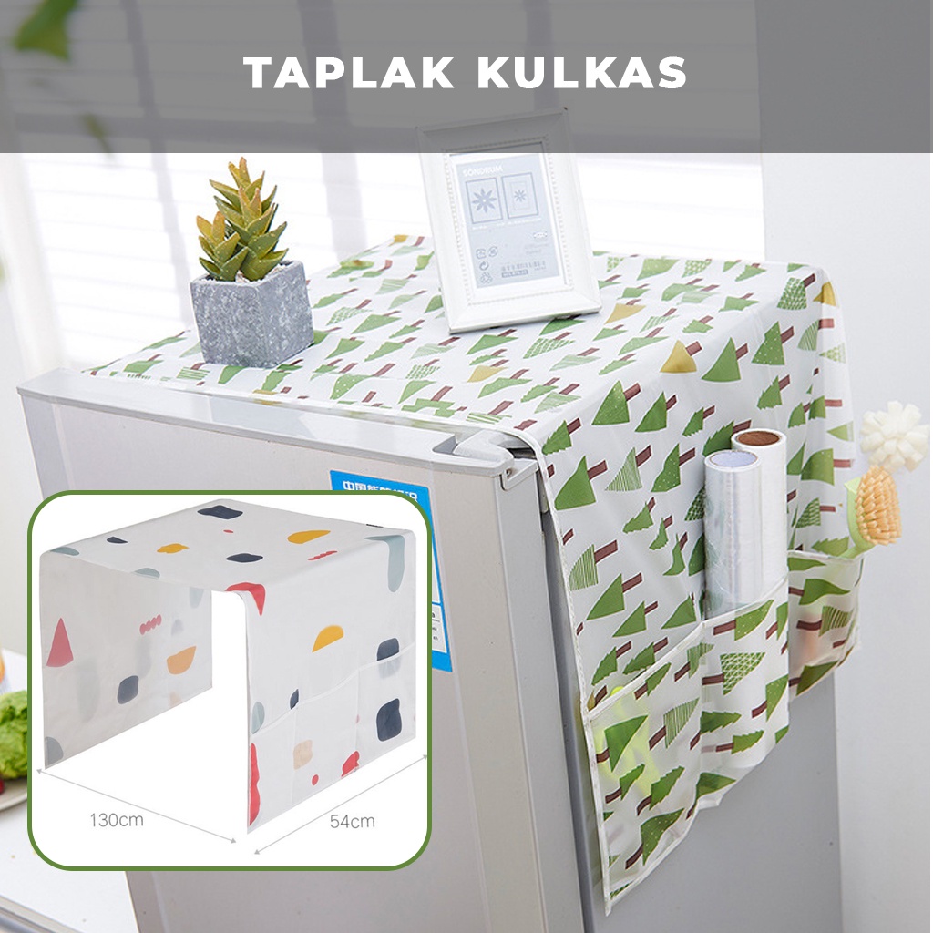 Cover Kulkas Waterproof Kain Taplak Lemari Es Kantong Tempat Simpan Serbaguna Sarung Penutup Atas Kulkas Anti Debu Air Mudah Di Cuci |GROSIRXPRESS