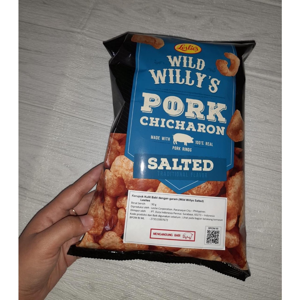 Leslie's wild PORK Snack Chicharon Salted