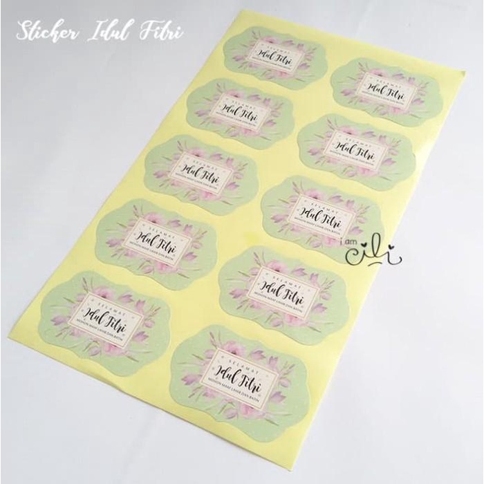 

(Sif005) Stiker Toples Kaca Plastik Lebaran Ramadan Idul Fitri Bunga 049