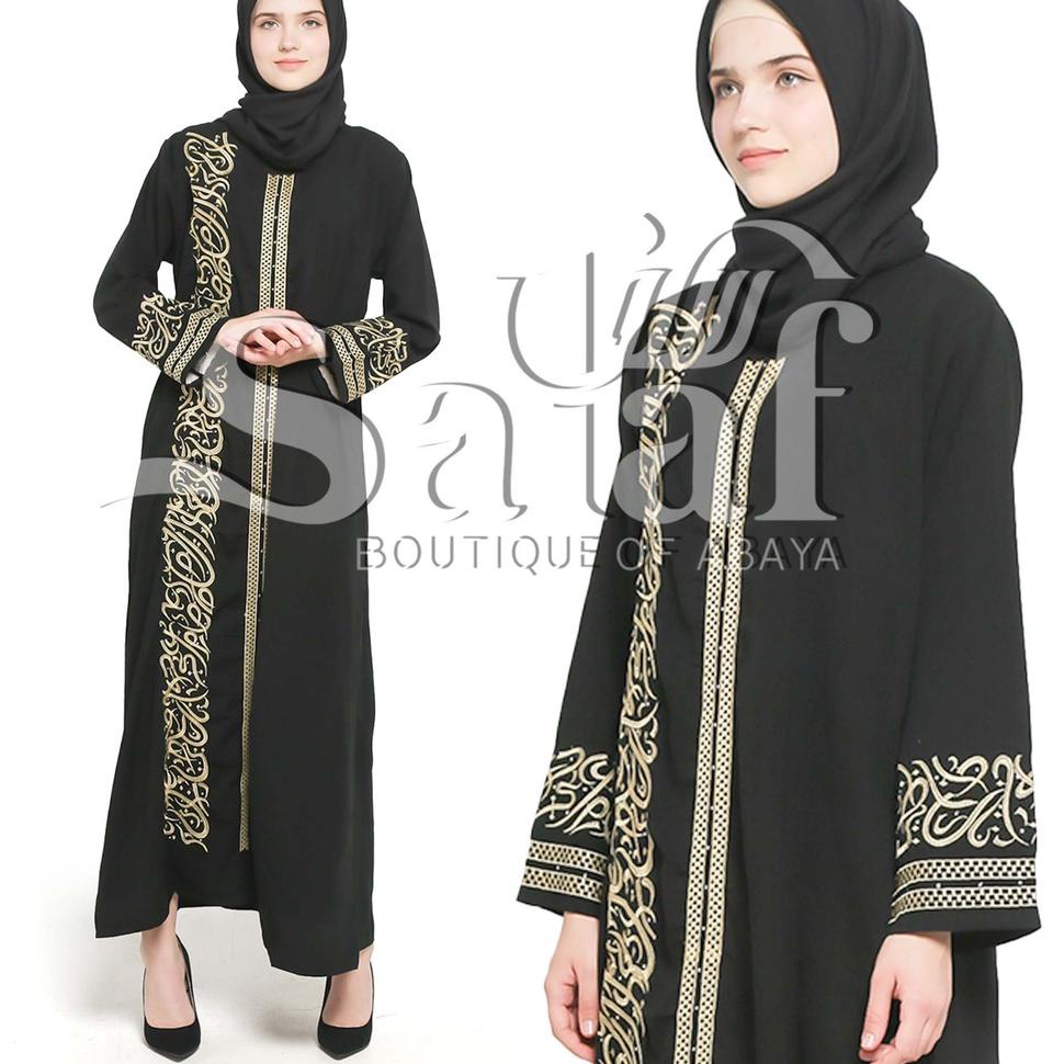 AIP.11Fe23ᶻ– Baju Gamis Abaya Hitam Bahan Jetblack Turki Turkey Premium Murah Dress Arab 2021 Fashio