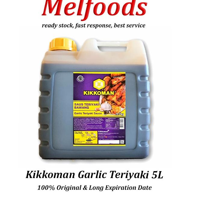 

Ekstra benefit Kikkoman Garlic Teriyaki Sauce HALAL 5L – Saus Teriyaki Bawang