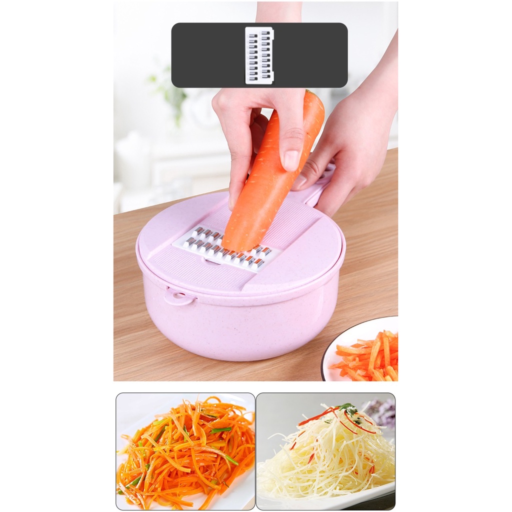 FYGALERY HL0142 Alat Potong Kentang Sayur 8 In 1 Multifungsi Pengiris Parutan Chopper Kitchen