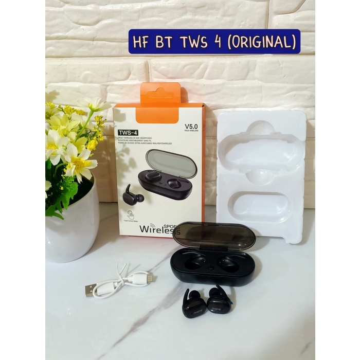 Terlaris Headset Bluetooth 5.0 Tws 4 Sport Earphones Tws4 Tws-4