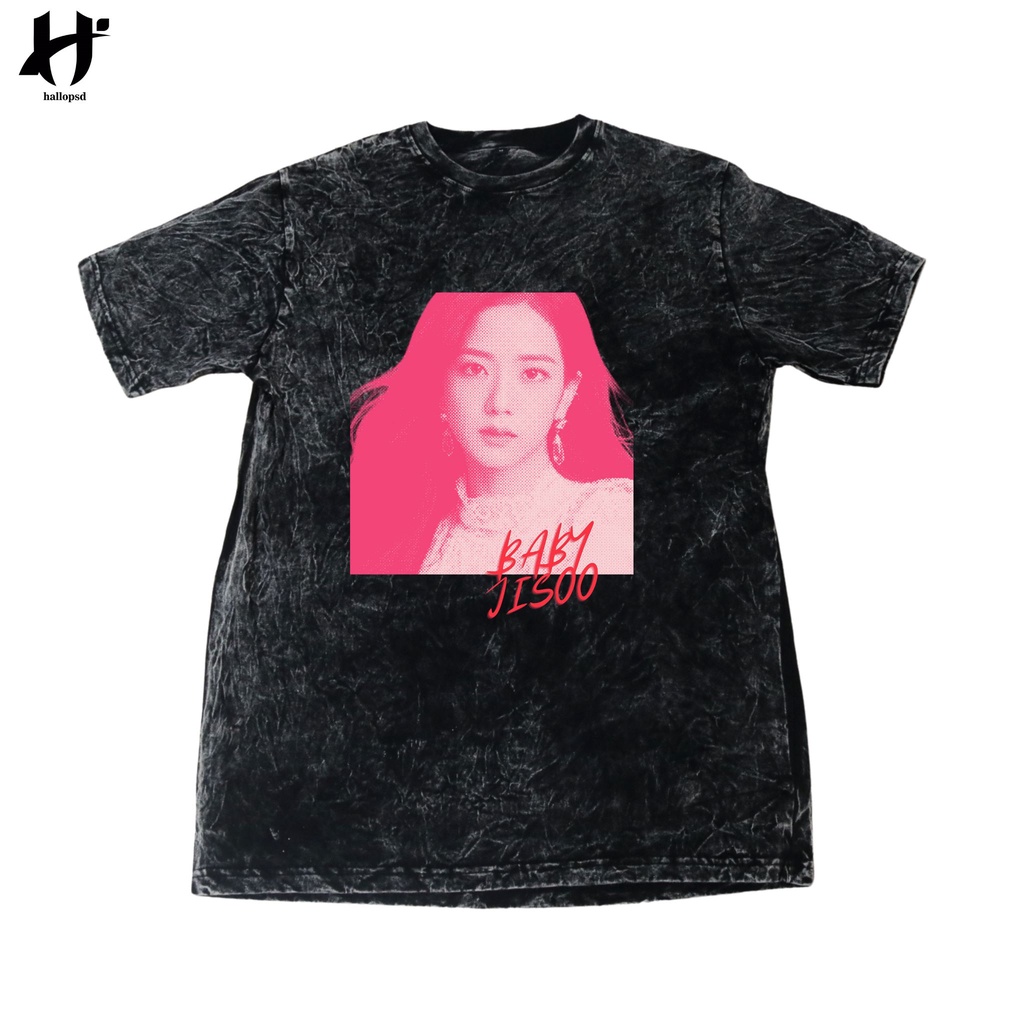 Kaos Oversize Tiedye Washed Blackpink Jisoo