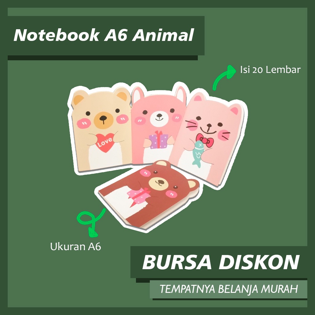 

Buku Saku A6 Animal Notebook Hewan Note Jurnal Catatan Kecil Notebook