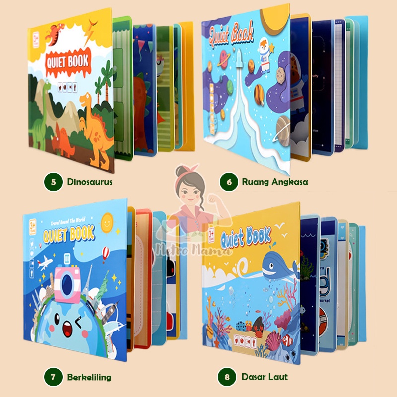 Buku Stiker Velcro Mainan Edukasi Anak QUIET BOOK Puzzle Sticker Gift Set