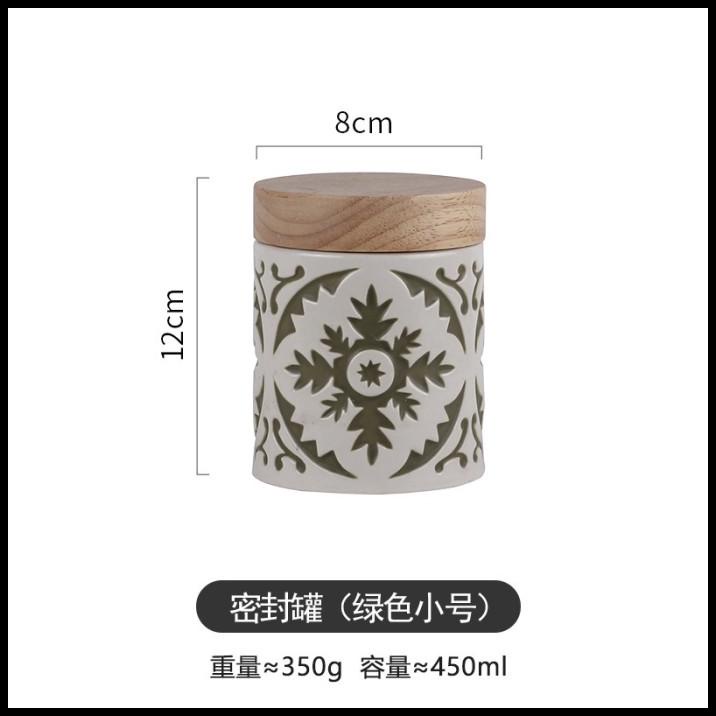 

Nayuki Ceramic Storage Jar With Wooden Lid