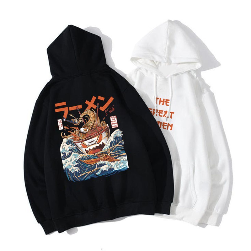 Parisdivarious Sweater Hoodie Jemper The Great Ramen Bahan Fleece Size S - XXL (Pria &amp; Wanita)