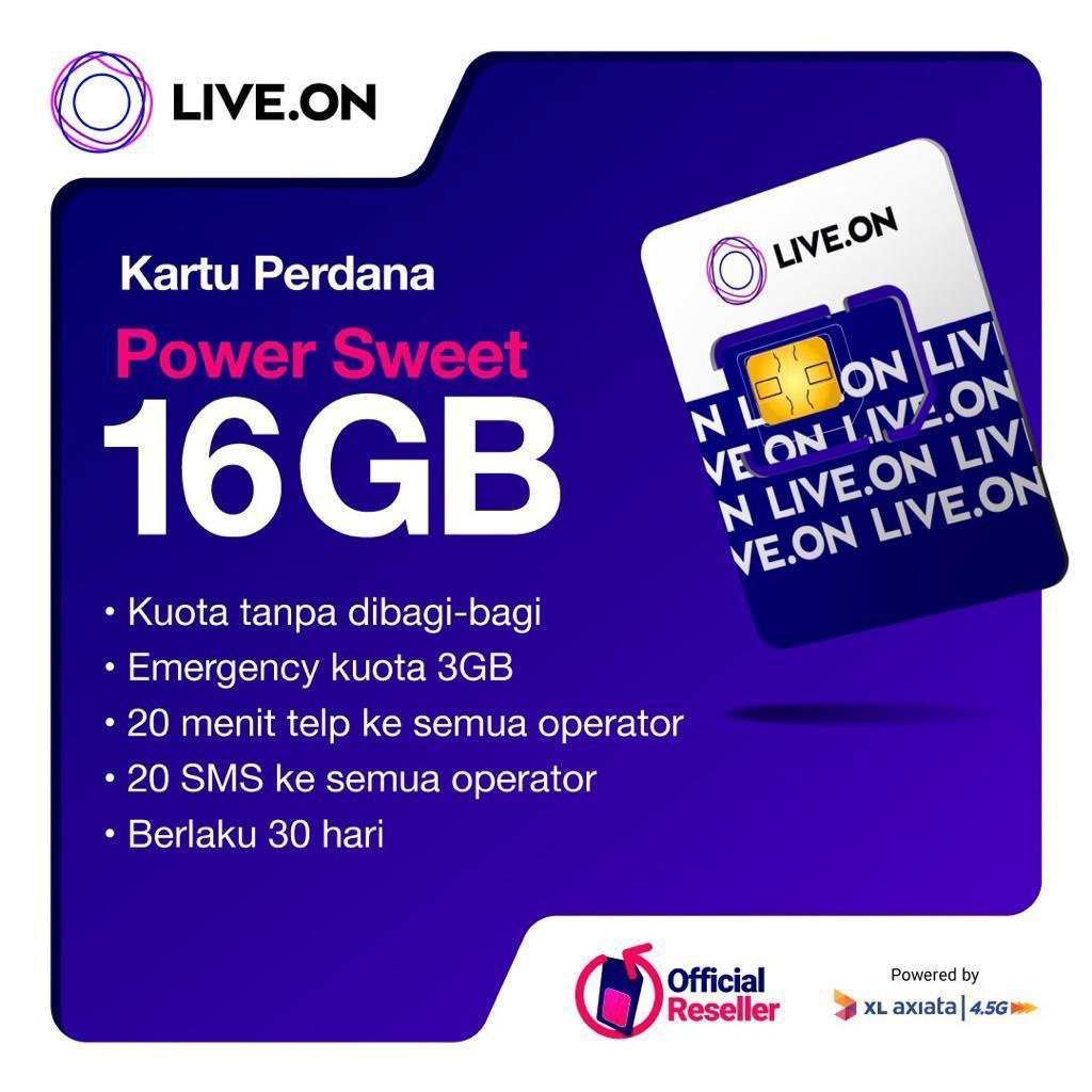 Kartu Perdana Kuota XL Live On Murah 7GB/ 12GB/ 16GB/ 40GB/ 50GB + Bonus Voucher Kuota + Nelpon & SM