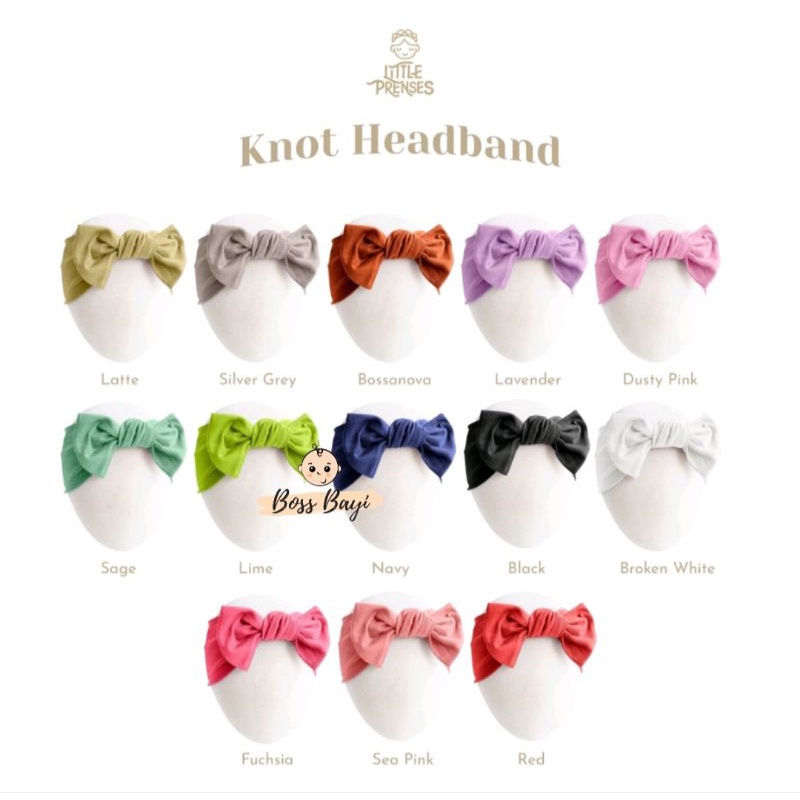 LITTLE PRENSES - Knot HeadBand / Bando / Bandana Bayi Anak Perempuan