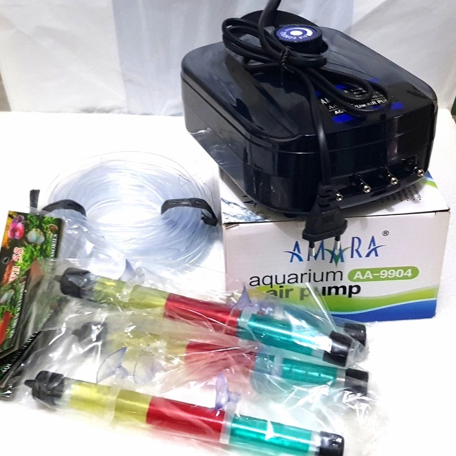 Paket aerator 4 Lubang AMARA AA 9904. aerator aquarium dan kolam ikan.