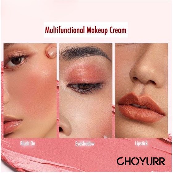 【COD】3 In 1 Clay Lipstick / Blush / Eyeshadow Waterproof Lipstick Velvet Hazy Matte Makeup Anti Air Long Lasting-CH