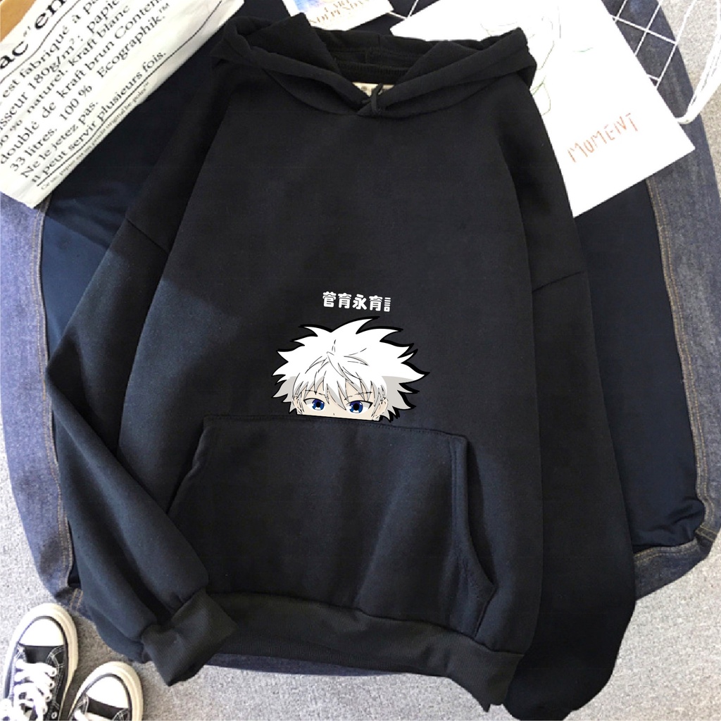 FenishaStore Sweater Hoodie Wanita ANIME KILLUA BAKA X HUNTER Size M, L, XL, XXL/ Bisa Bayar Ditempat COD