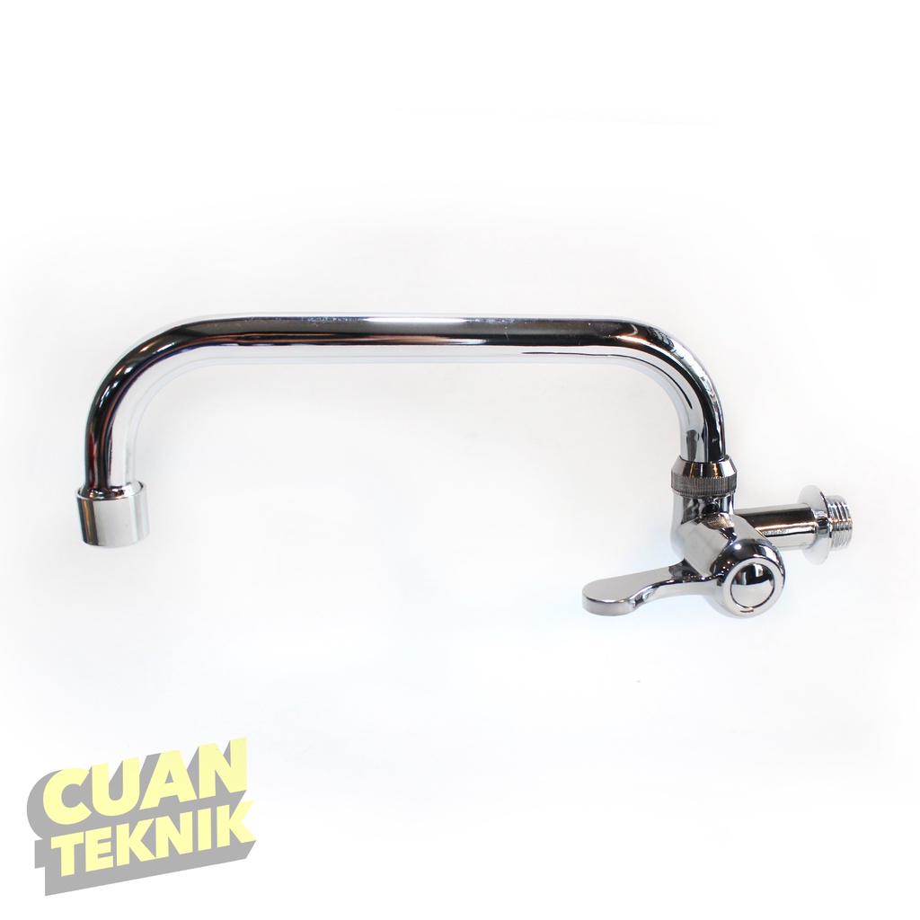 Kran Angsa Leher Bengkok - Keran Bebek Tembok - Keran Cuci Piring Lurus - Kran Sink Dapur