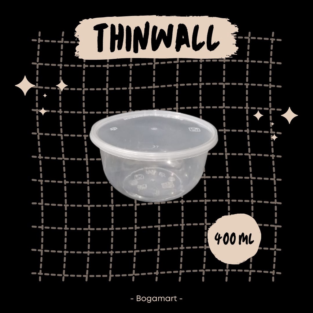 Jual Thinwall Dm Round Bowl Ml Food Container Tempat Es