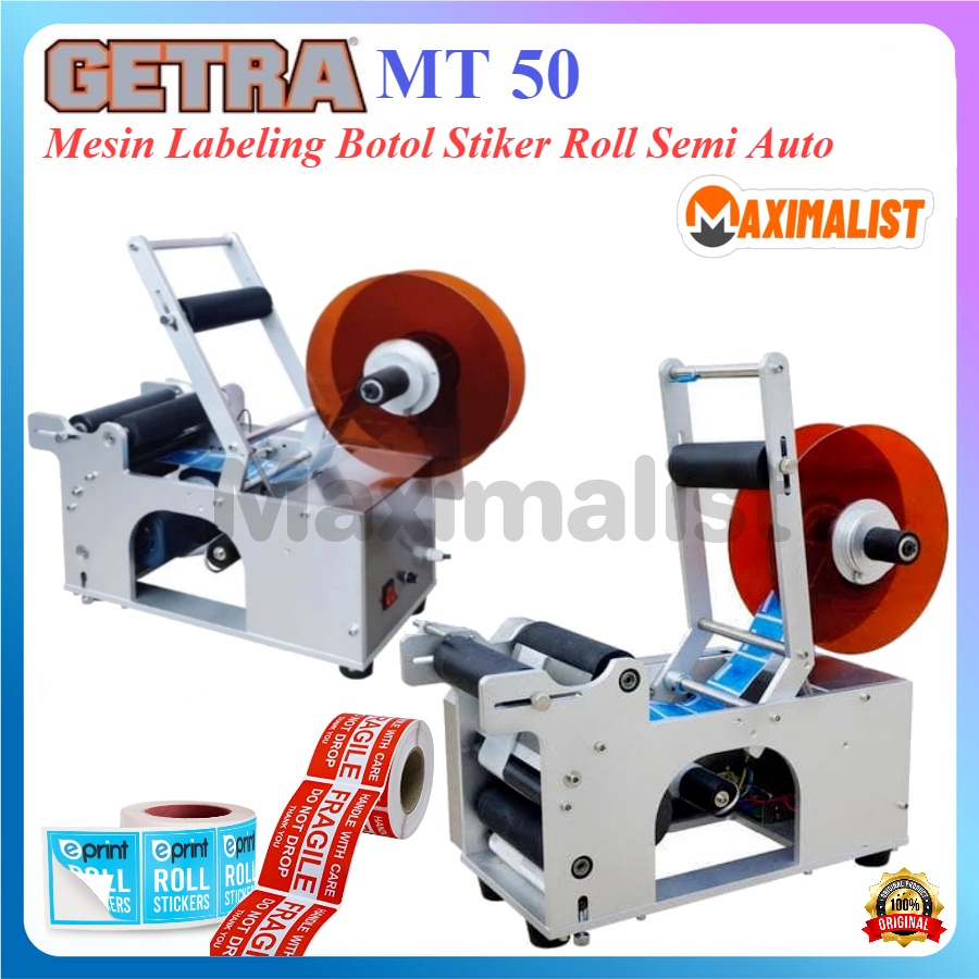 

GETRA MT-50 Mesin Labeling Botol Stiker Roll Semi Auto / Mesin Label Botol / Labelling Bottle / Mesin Label Stiker Botol