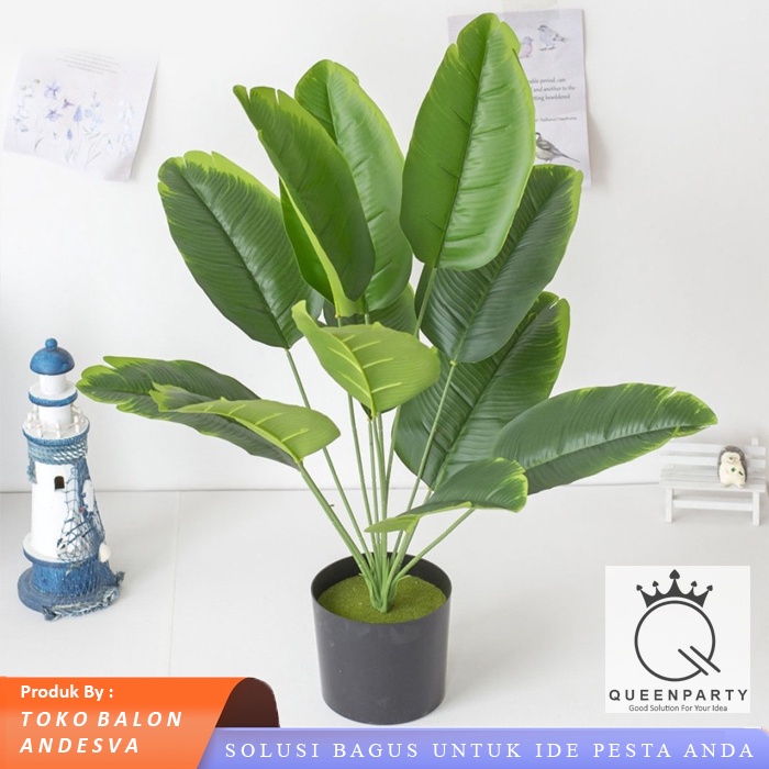 Daun Pisang Artificial / Daun Pisang Plastik / Dekorasi Tanaman Hias daun pisang