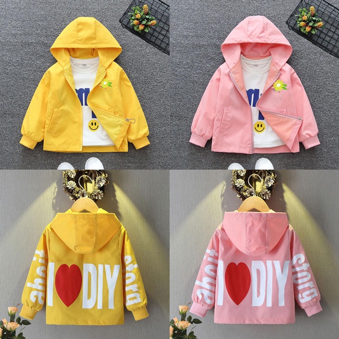 Jaket Hodie Anak Perempuan Import 1 - 13 Tahun