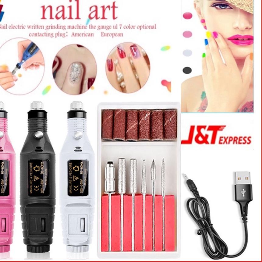 ➺ Bor Mini / Alat Ukir Grafir / Gerinda Listrik Mini / Pen Ukir /  Manicure Machine Set ✶