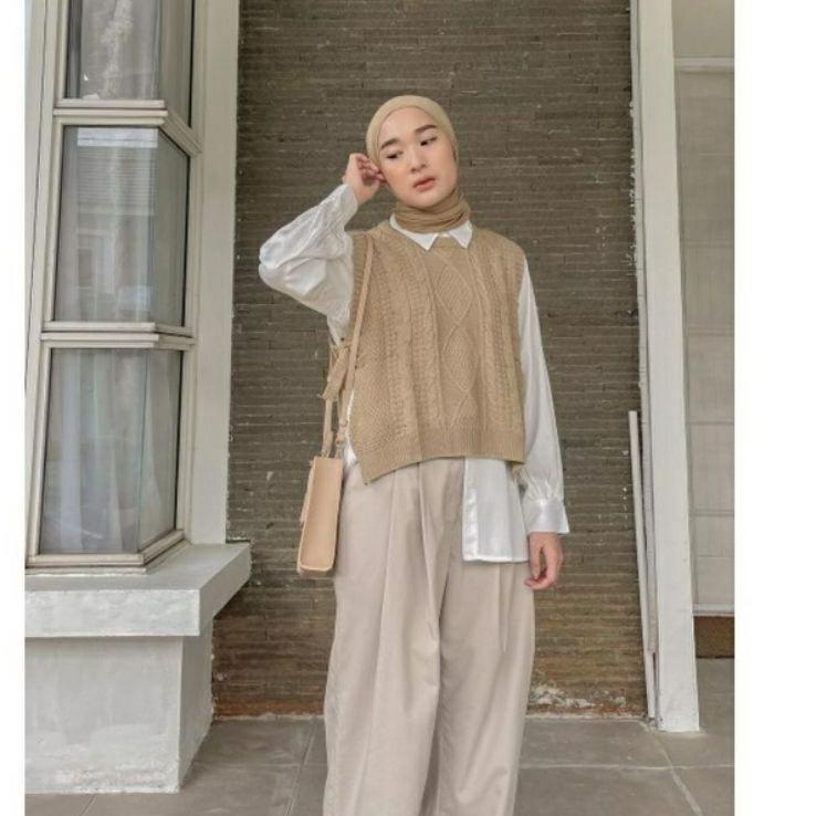 ⅎ Vest tali / CLARA VEST / vest rompi tali / Vest knit / rompi tali / vest knit tali / vest cable / 