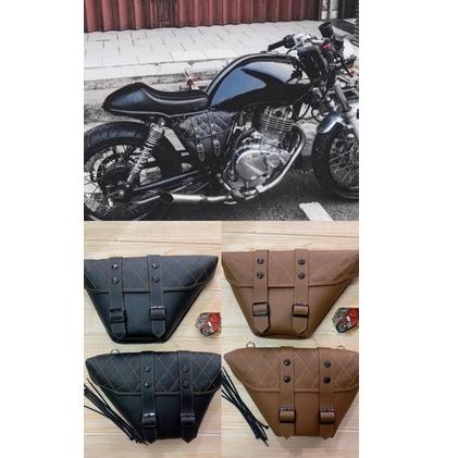 REKOMENDASI tas motor sidebag side bag cover bok aki cb100 japstyle bratstyle chopper custom caferac