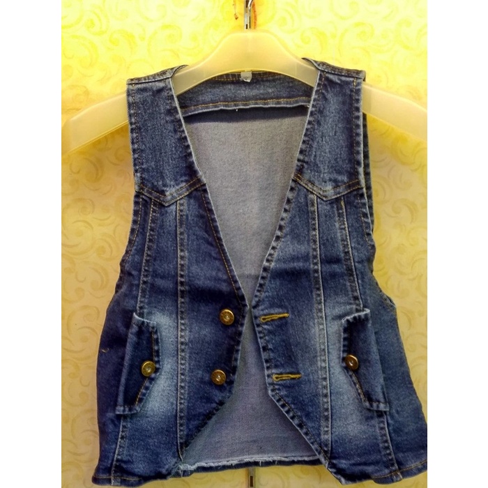 BAYAR DITEMPAT ROMPI JEANS BIRU TUA ALL SIZE / VEST JEANS /VEST RAJUT/VEST WANITA/VEST PRIA/VEST