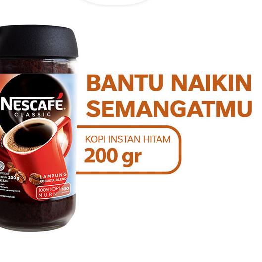 

♖ NESCAFE Classic Kopi Instan Kopi Hitam 200 gr ✺