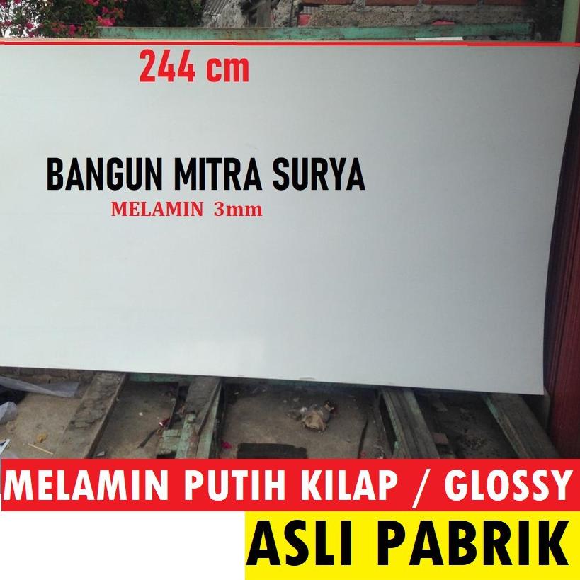 ☞ Melamin Putih Glossy Kilap 3mm Uk  Papan Triplek Kayu PVC Kuat ✈