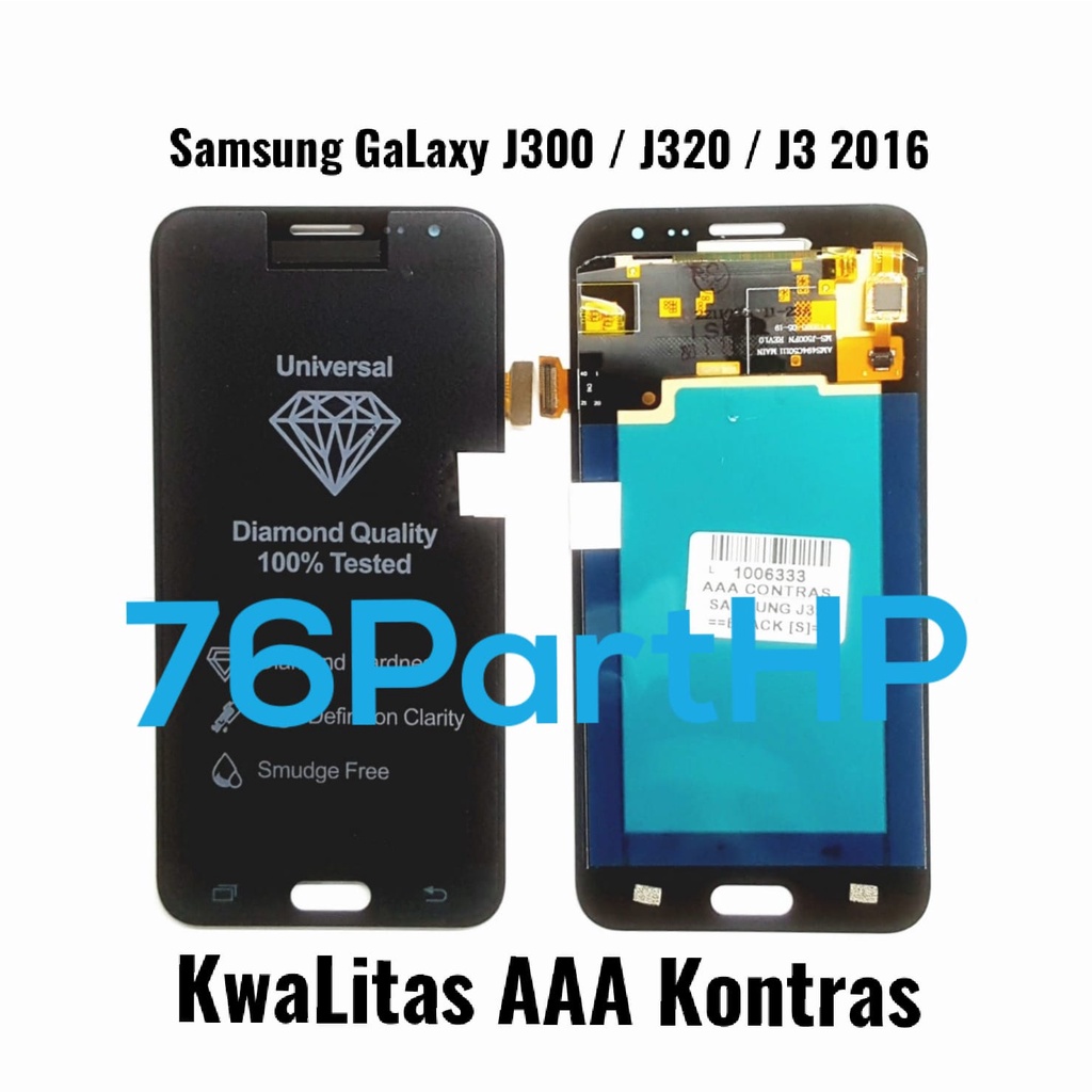 Lcd Touchscreen Fullset AAA Kontras Samsung Galaxy J300 - J320 J3 2016 - Hitam