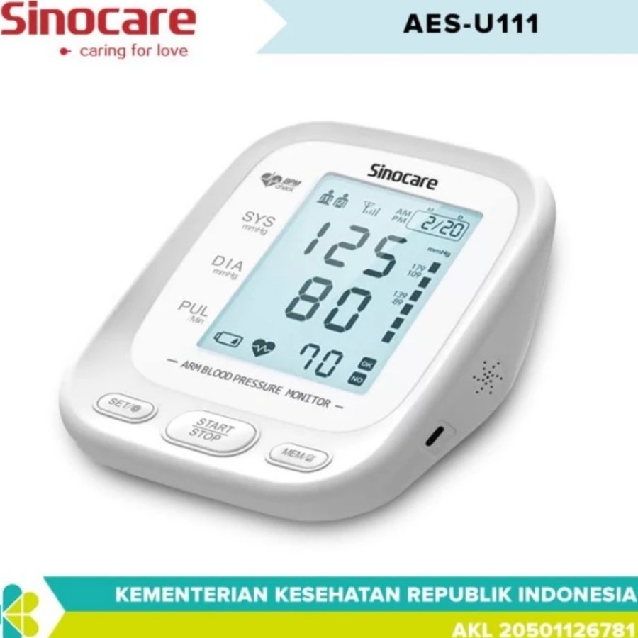 TENSIMETER SINOCARE AES-U11 DIGITAL  ALAT CEK TEKANAN DARAH OTOMATIS AES-U11 - SINOCARE