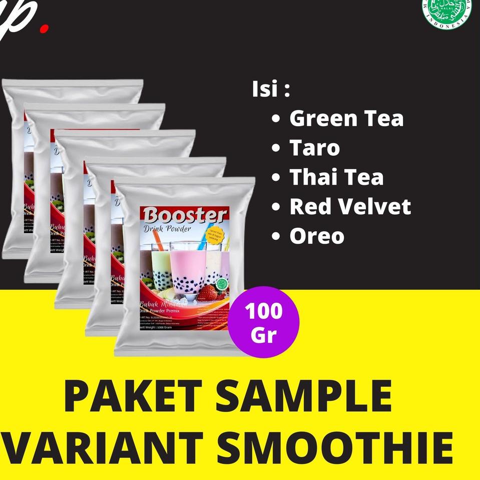 

➣ PAKET SAMPLE Best 5 Varian SMOOTHIE (THAI DRINK) , Harga adalah 1 Paket berisi 5 Variant ♪