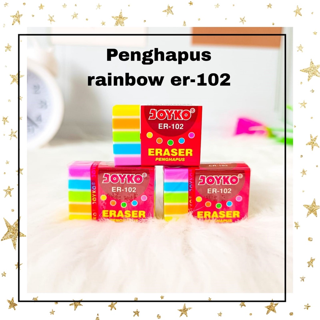

PENGHAPUS PELANGI JOYKO RAINBOW WARNA WARNI ALAT TULIS KODE ER-102