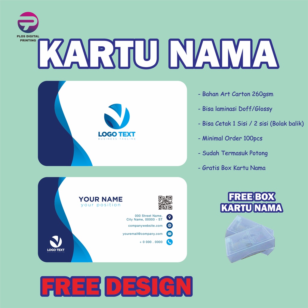 

CETAK KARTU NAMA CUSTOM 1 SISI