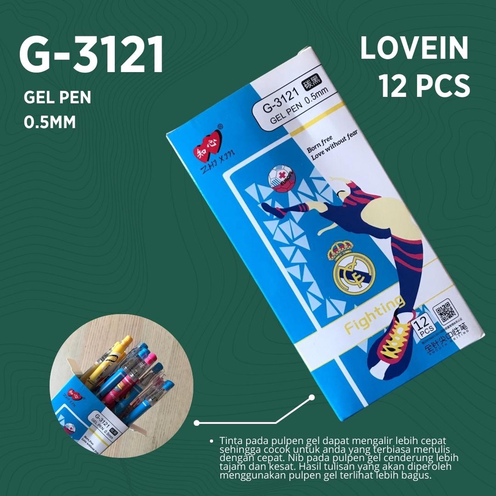 BALLPOINT LOVEIN GEL PEN 0.5MM / PULPEN LOVEIN GEL PEN 0.5MM / PULPEN GEL 0.5MM LOVEIN 1 PACK/1 LUSI