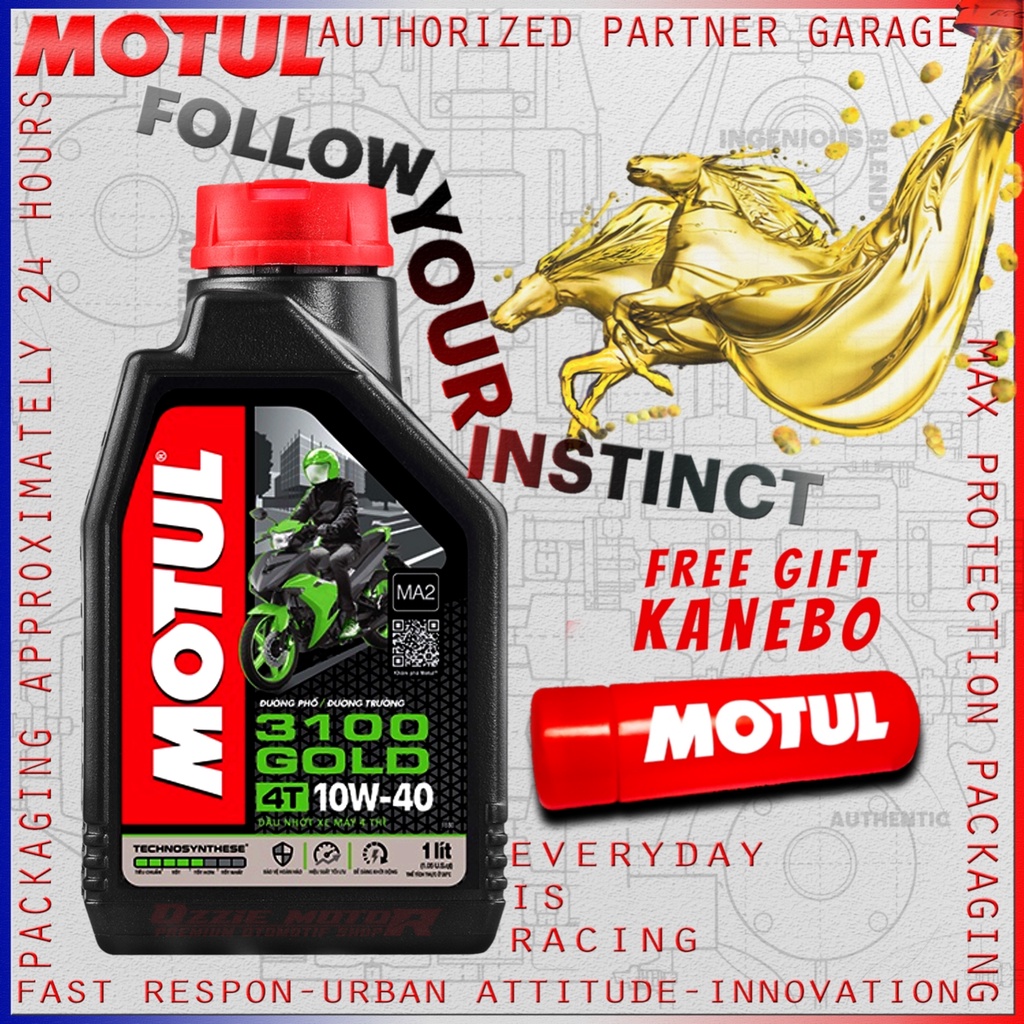 MOTUL 3100 GOLD 4T VARIANT 10W40 800ML &amp; 1000ML ORIGINAL 100%
