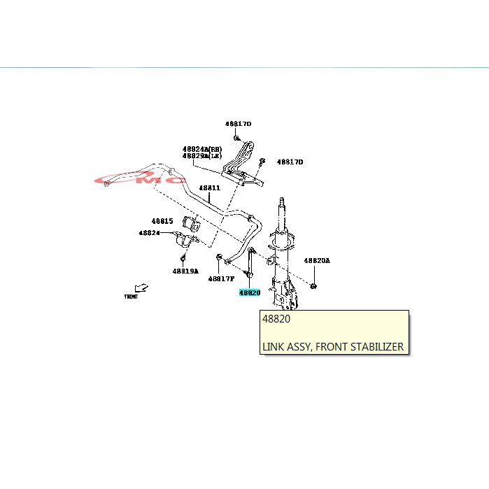 Stabilizer Link Stabil Depan Rush Terios All New 48820-BZ070-001