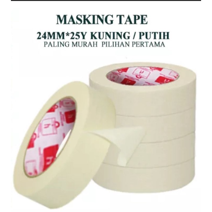 

Selotip / solasi kertas MASKING TAPE 1 inch / 24mm