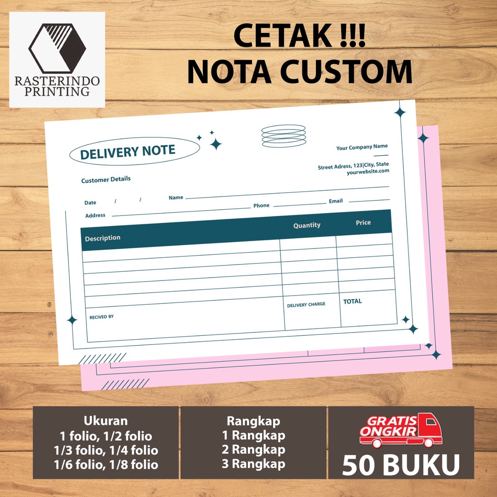 

CETAK NOTA BON / CETAK KWITANSI / FAKTUR / INVOICE / FORM GUDANG / SURAT JALAN / FORM PENDAFTARAN PPDB SEKOLAH