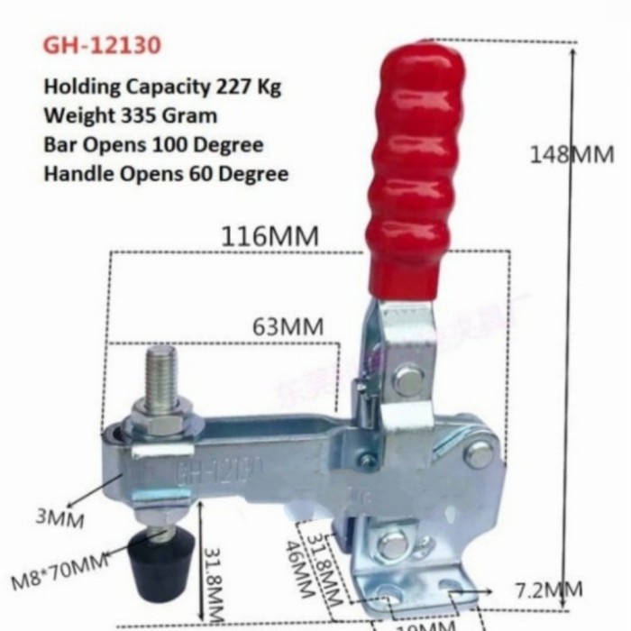 Togle Clamp Gh 12130/Alat Penjepit