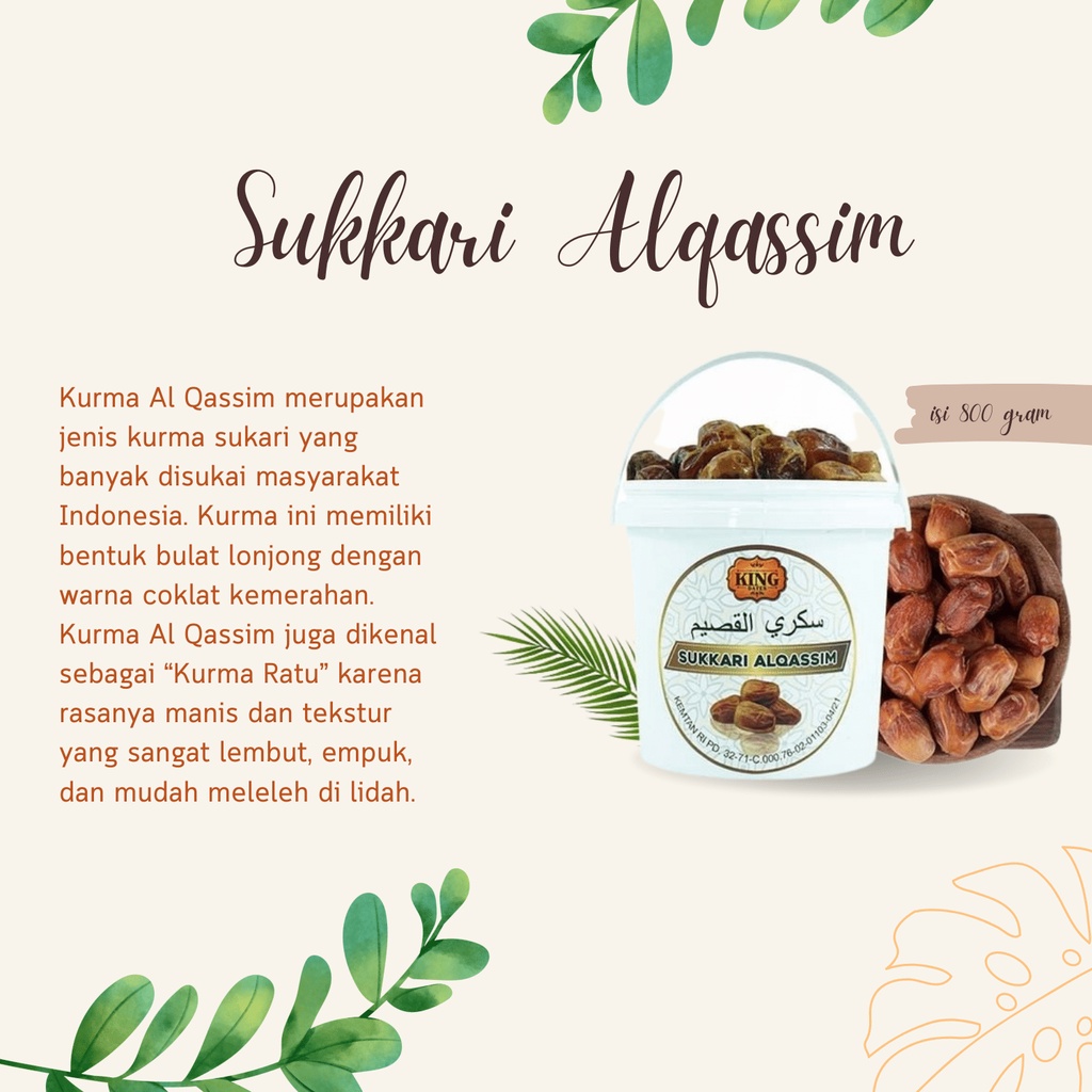 

KURMA SUKARI ALQASSIM KURMA BASAH EMBER SUKKARI AL QASSIM 800 GRAM | 1 KILO GRAM | 3 KILO GRAM ASLI