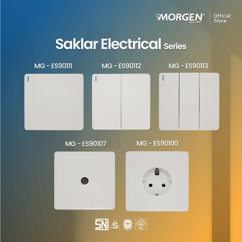 Morgen Stop Kontak Premium MG ES91100 SNI Serial Elektrik Series