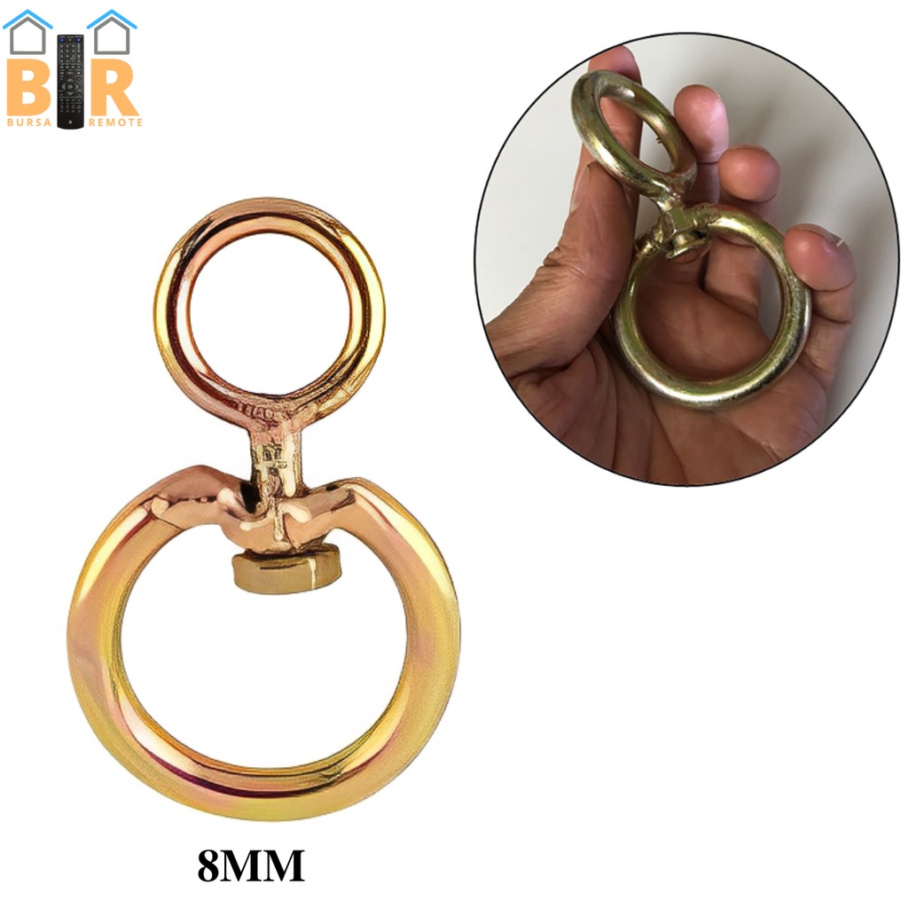 Sambungan Tali Tambang 8MM Kili Kili Domba Kerbau Sapi Double Oval Bahan Logam Multifungsi