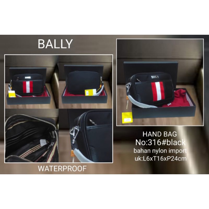 Tas handbag bally import with box tas clutch pria wanita bally
