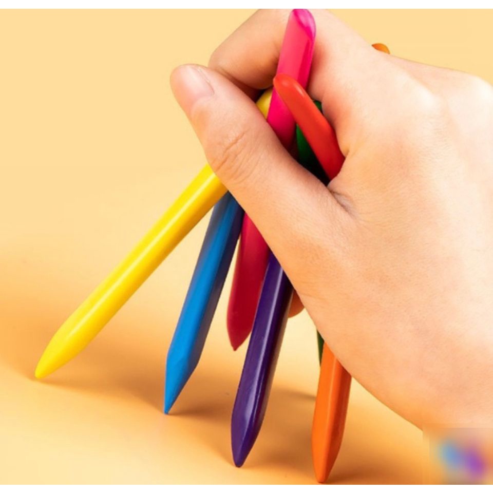

PS HIGH QUALITY Crayon Lab Non Toxic Crayon Triangular Crayon Lab Triangle Crayon Plastik Anti Kotor Tangan