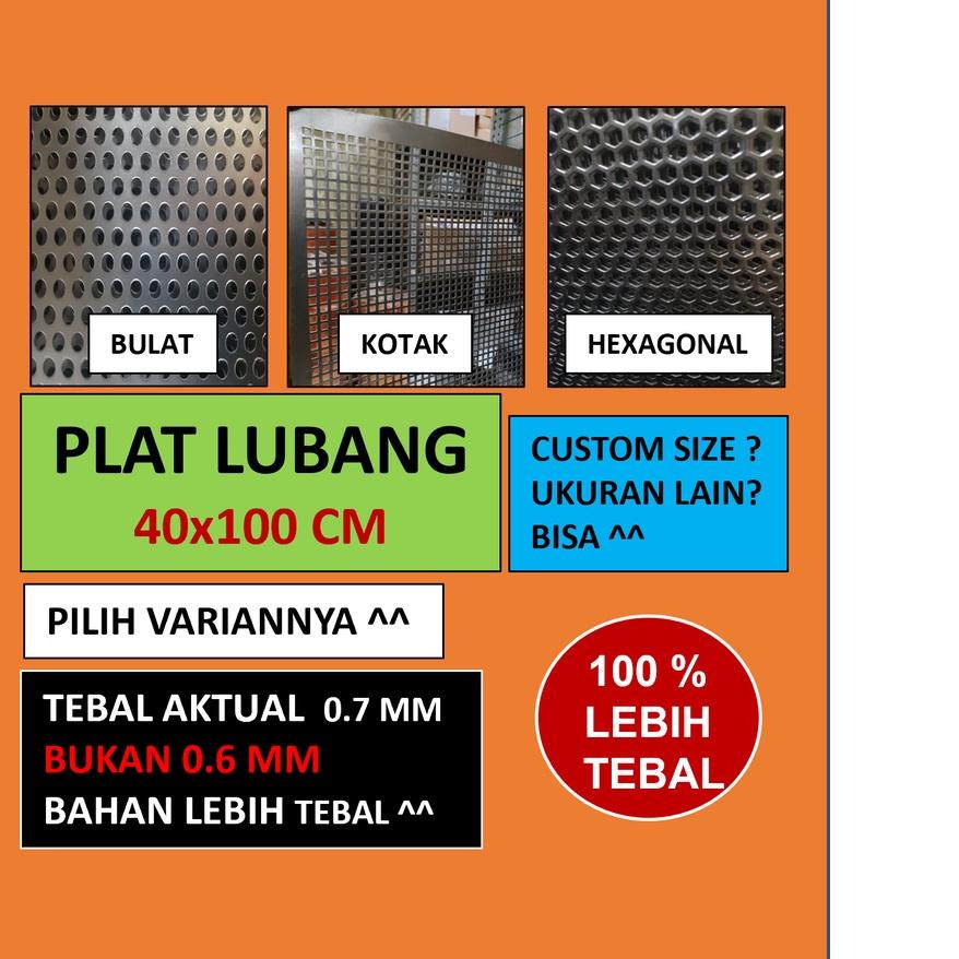♦ Plat  - Lubang 5 mm - Plat Besi Ram Speaker - Bulat Tebal 0.8 mm - Ram Grill Plat Lubang ℗